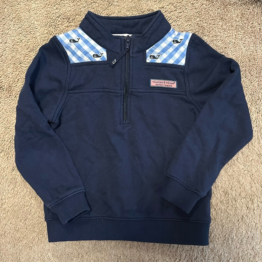 Vineyard Vines Girls 3/4 Zip Sweatshirt size 4T